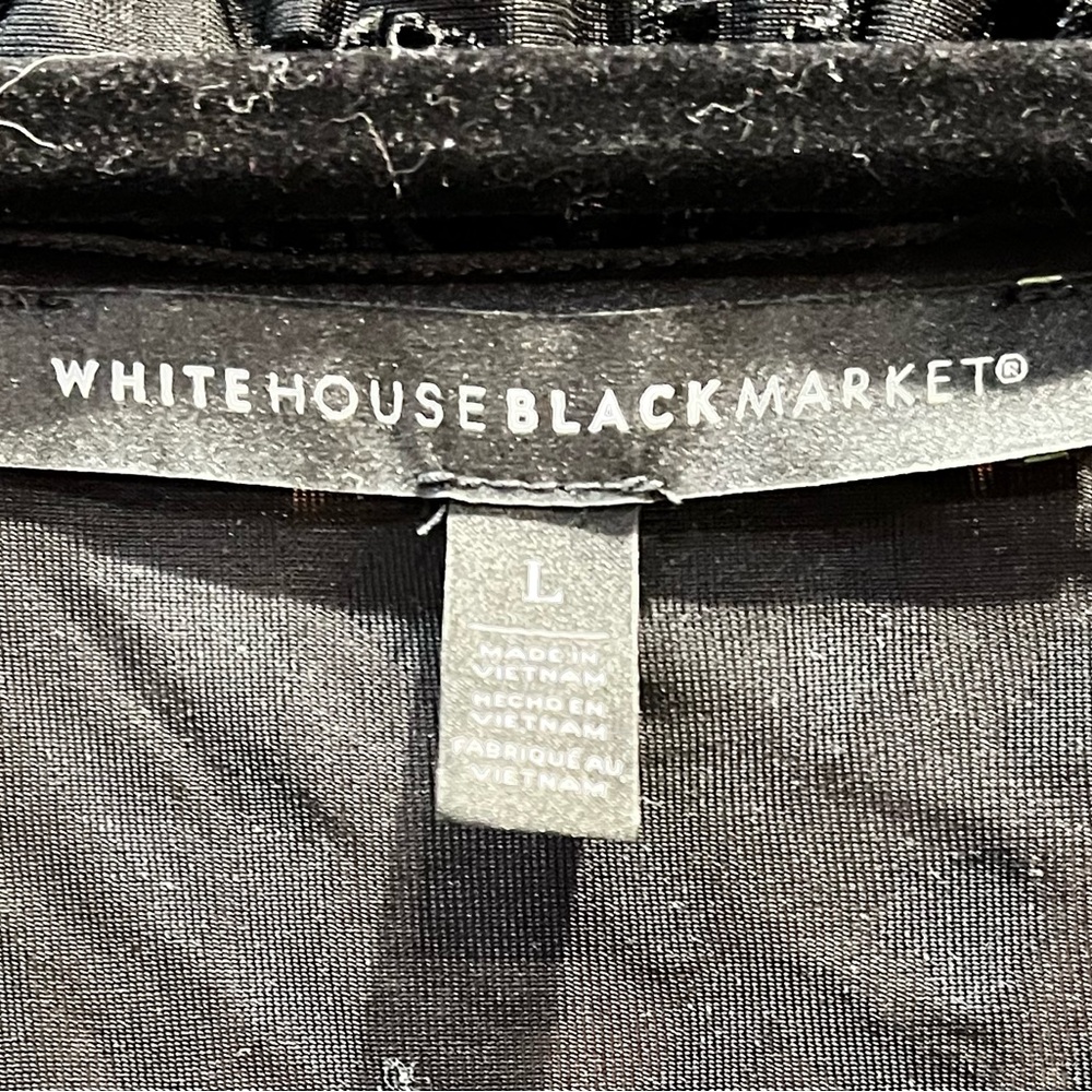 WHBM Midnight Velvet Burnout Blouse — Size L, NWOT - Picture 5 of 6